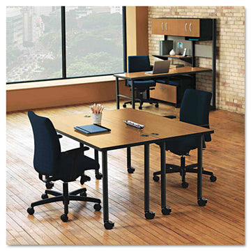 HON® Huddle Series Post Leg Base With Casters, 1.75w X 1.75d X 28.38h, Black freeshipping - TVN Wholesale